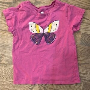 Tea Collection Pink and Yellow Short Sleeve Tee